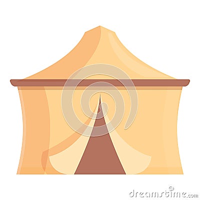 Bedouin tent icon cartoon vector. Camp desert Vector Illustration