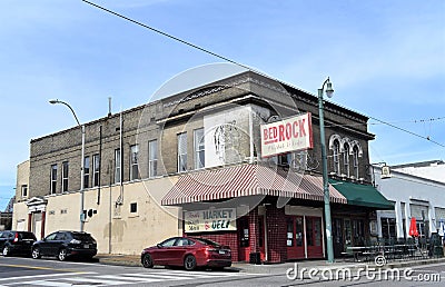 Bedrock Eats and Sweets Restaurant, Memphis, TN Editorial Stock Photo