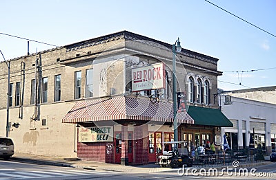 Bedrock Market and Cafe, Downtown Memphis, Tennessee Editorial Stock Photo