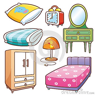 Bedroom element Vector Illustration