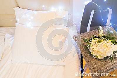 Bedroom interior closeup Stock Photo