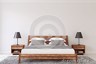 Bedroom interior. 3d render. Stock Photo