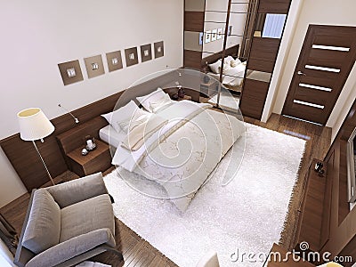 Bedroom interior in modern style Stock Photo