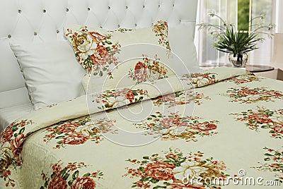 Bedroom linen Stock Photo