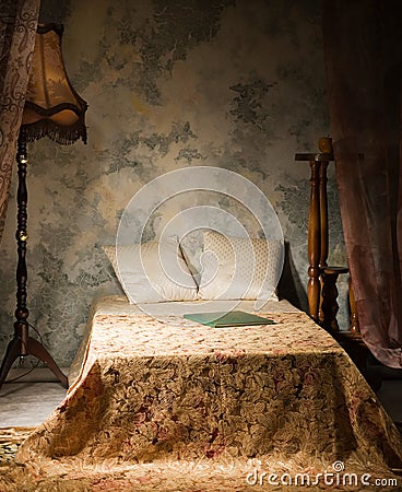 Bedroom in the vintage style Stock Photo