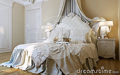 Bedrooms Baroque style Stock Photo