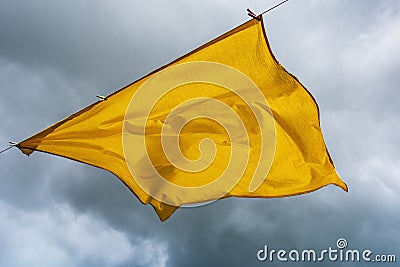 Bedsheet on a rope Stock Photo