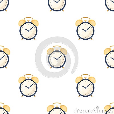 Bedside clock icon in cartoon style isolated on white background. Vector Illustration