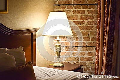 Bedside Lamp Stock Photo