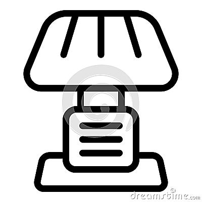 Bedside light icon outline vector. Bedchamber illuminator Vector Illustration