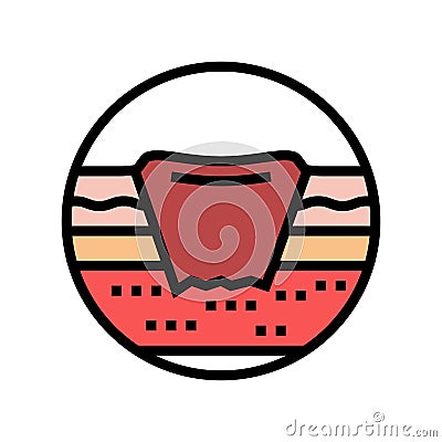 bedsore pressure ulcers disease color icon vector illustration Vector Illustration