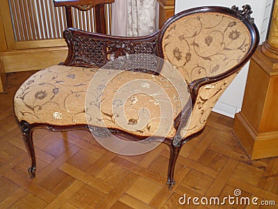 Bedstead of one of the king`s rooms Livadia palace Editorial Stock Photo