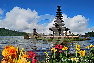 Bedugul The Floating Temple Stock Photo