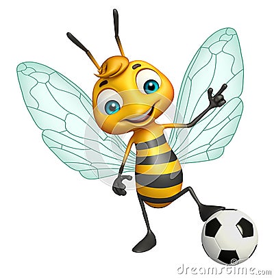 bee-cartoon-character-football-d-rendere