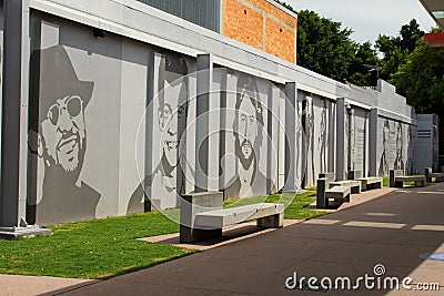 Bee Gees Memorial Wall Editorial Stock Photo