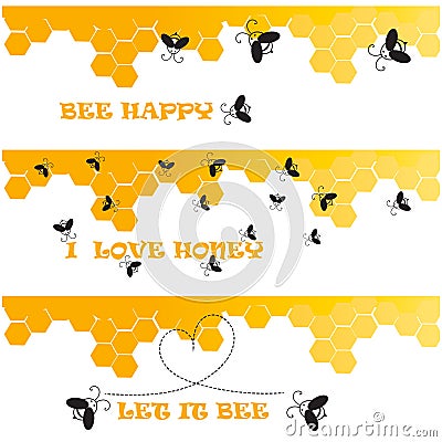 Bee headings Vector Illustration