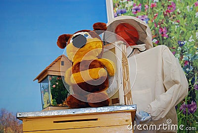 Bee hive model. Editorial Stock Photo