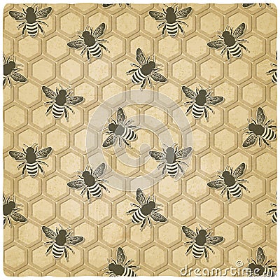 Bee honeycomb pattern Vector Illustration