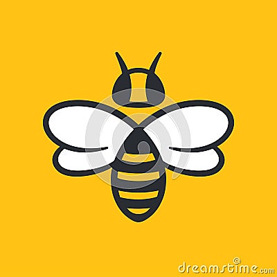 Bee Logo design Vector Illustration