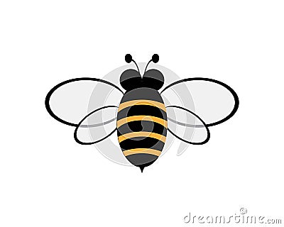 Bee Logo Template Cartoon Illustration