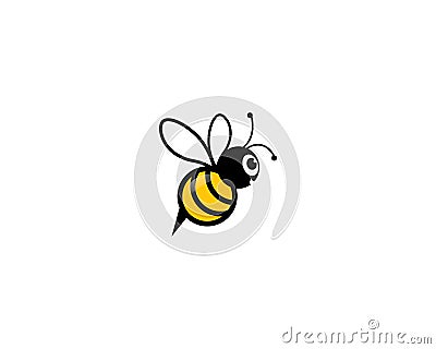 Bee logo vector icon Vector Illustration