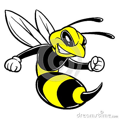 Bee Mascot Vector Illustration