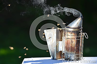 Bee smoker Stock Photo