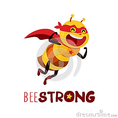 Bee Strong, vector Vector Illustration