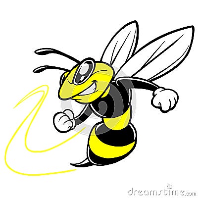 Bee Team Mascot Vector Illustration