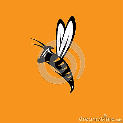 bee or wasp mascot vector design Vector Illustration