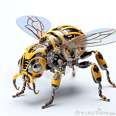 Bee or wasp robot, robotic insect, Robotic bug, robotic bee, wasp, science fiction Stock Photo