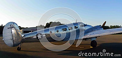 WW2 Beech C45H Marine aircraft on tarmac Editorial Stock Photo