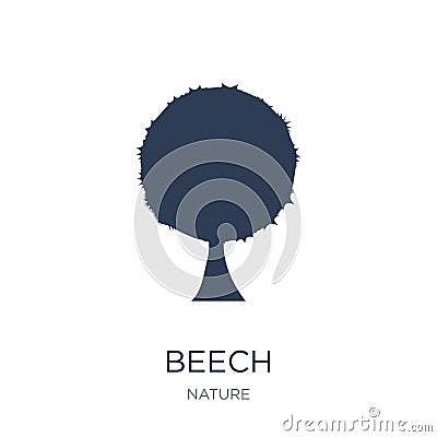 Beech icon. Trendy flat vector Beech icon on white background fr Vector Illustration