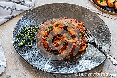 Beef and blackeye bean hotpot Stock Photo