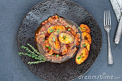 Beef and blackeye bean hotpot Stock Photo