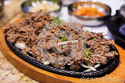 Beef Bulgogi (Grilled Marinated Beef) Stock Photo