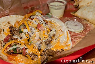 Beef Fajita Taco Stock Photo
