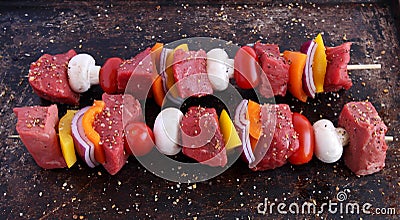 Beef kebabs Stock Photo