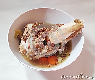 beef leg soup, Indonesian food Stock Photo
