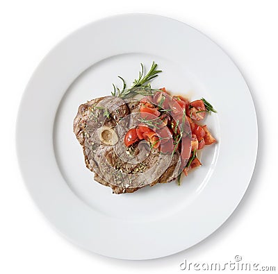 Beef osobuko (osso bucco) Stock Photo