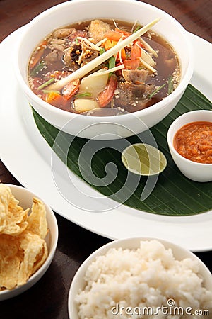 Beef oxtail soup asian food Stock Photo