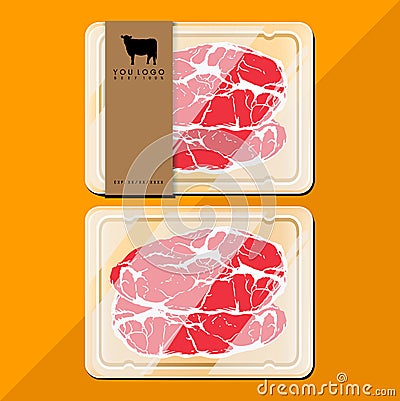 Beef Package Vector Illustration