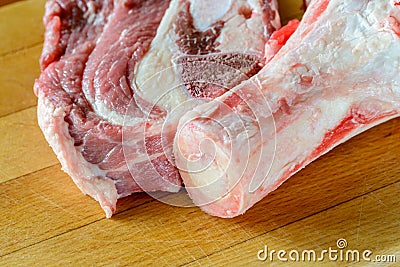 Beef Piece and Marrowbone Stock Photo