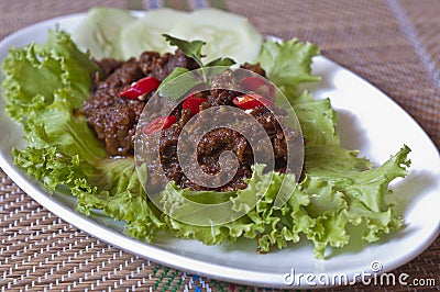 Beef rendang Stock Photo