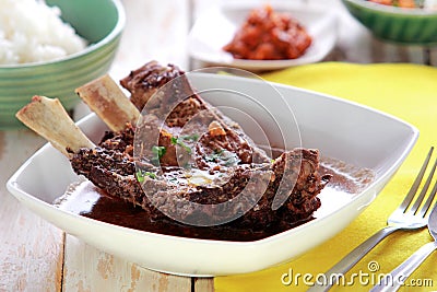 Beef ribs soup Stock Photo