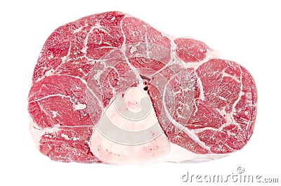 Beef Shank Isolated on White Background Stock Photo