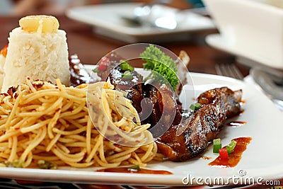 Beef Spaghetti Stock Photo