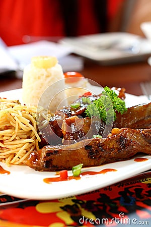 Beef Spaghetti Stock Photo