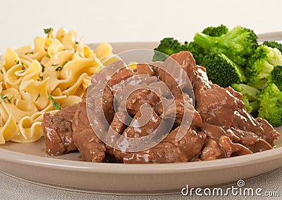 Beef Tips Stock Photo