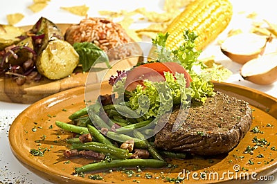 Beefsteak Mexican style Stock Photo